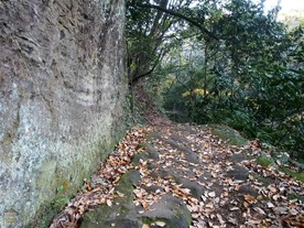 神武寺駅から歩いて約15分ほど、逗子中学校、老人ホームを越えたあたりから山道となる。