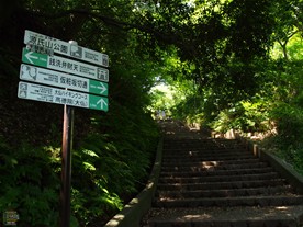 [9]源氏山公園からは「大仏ハイキングコース」。「高徳院」を指す案内板に従って進む。（葛原岡・大仏ハイキングコース）