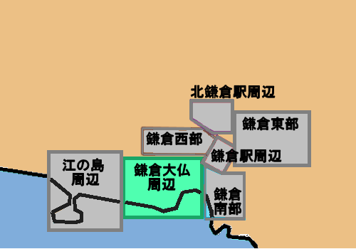 鎌倉大仏周辺観光マップ